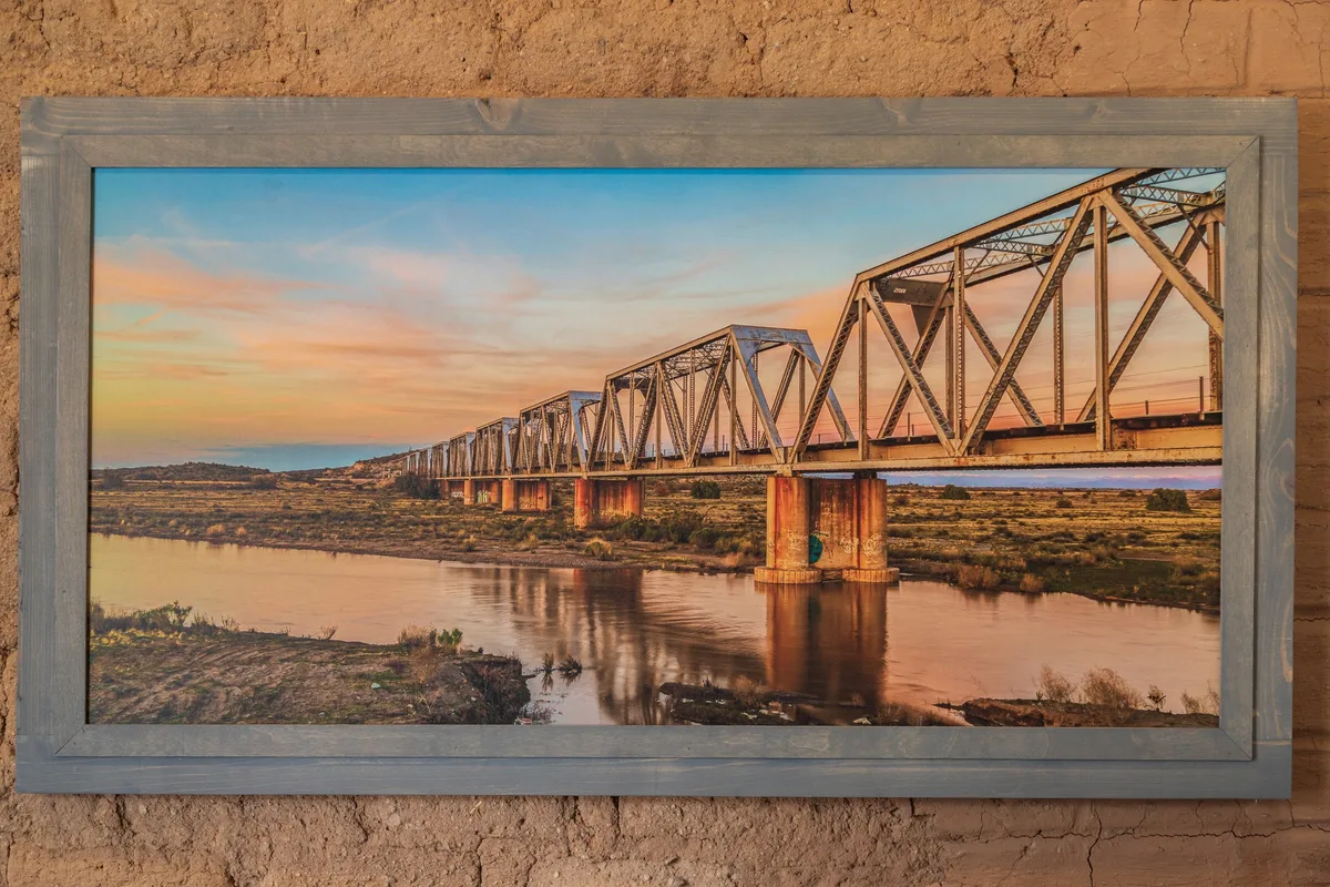 Gray frame Gray, a hand-made double frame by Casa de Baca Studios, Florence AZ