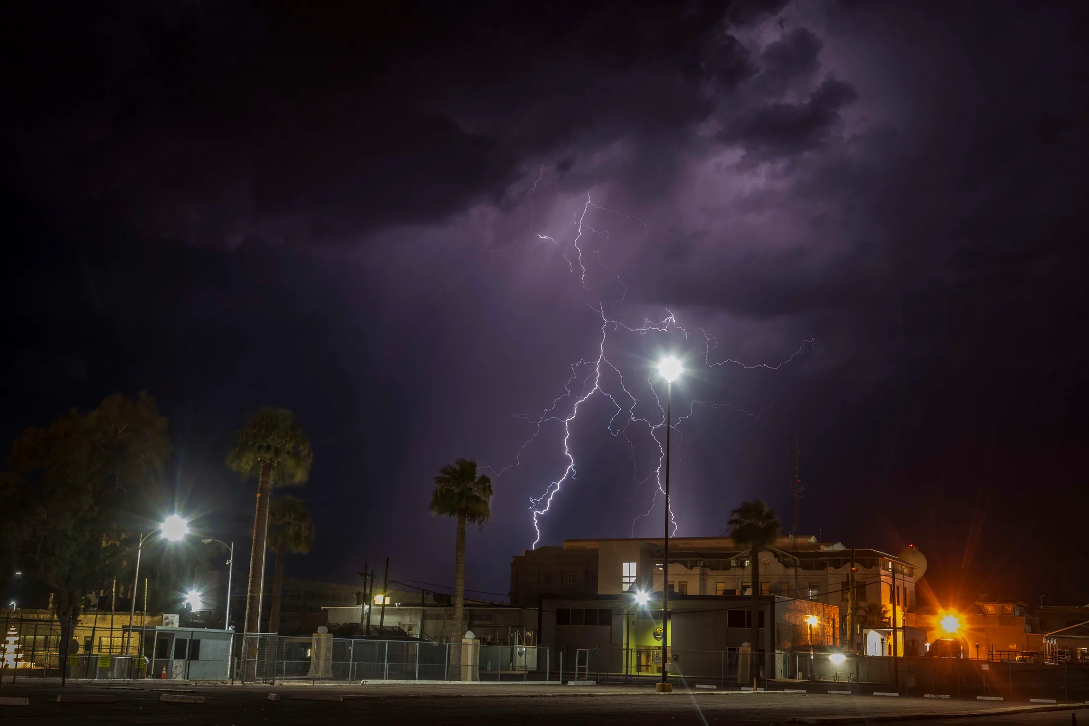 MST (47) ASPC Florence ASPC Florence, lightning, a fine art photograph by Michael Joseph Baca, Casa de Baca Studios, Florence, Arizona