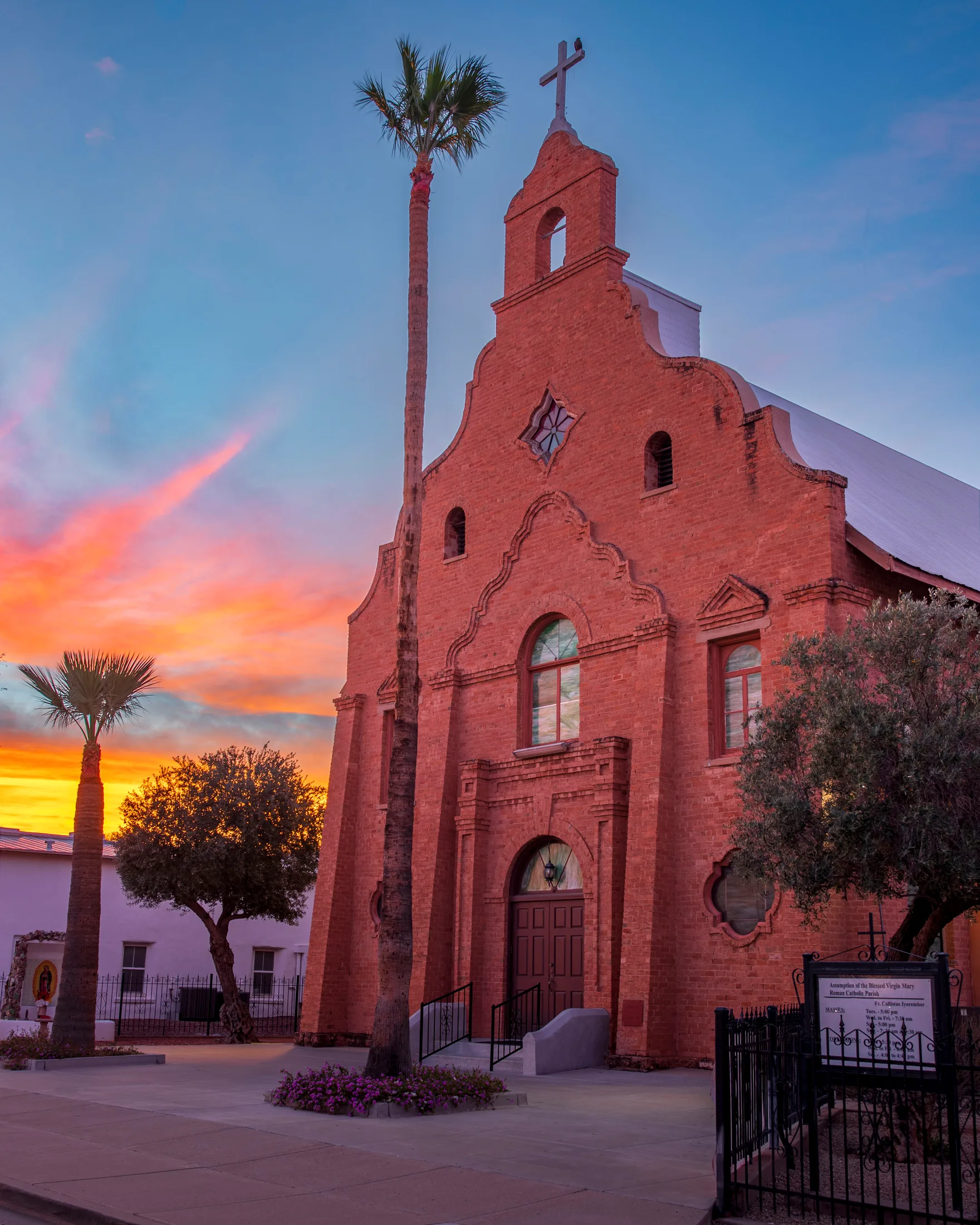 MAR (53) Assumption of the Blessed Mary Catholic Church Florence AZ Assumption of the Blessed Mary Catholic Church Florence AZ, architecture, a fine art photograph by Michael Joseph Baca