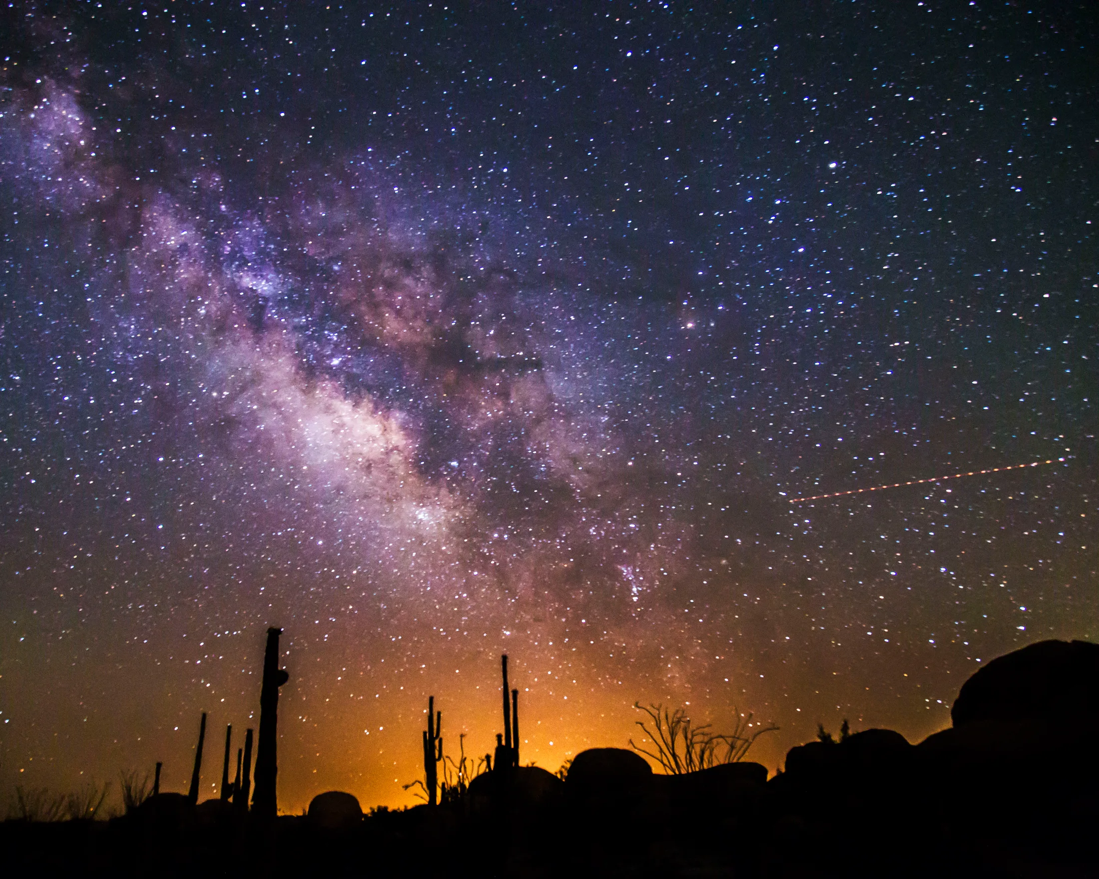 MMY (17) Boulders Milky Way Florence AZ Boulders Milky Way Florence AZ, a fine art photograph by Michael Joseph Baca, Casa de Baca Studios, Florence, Arizona