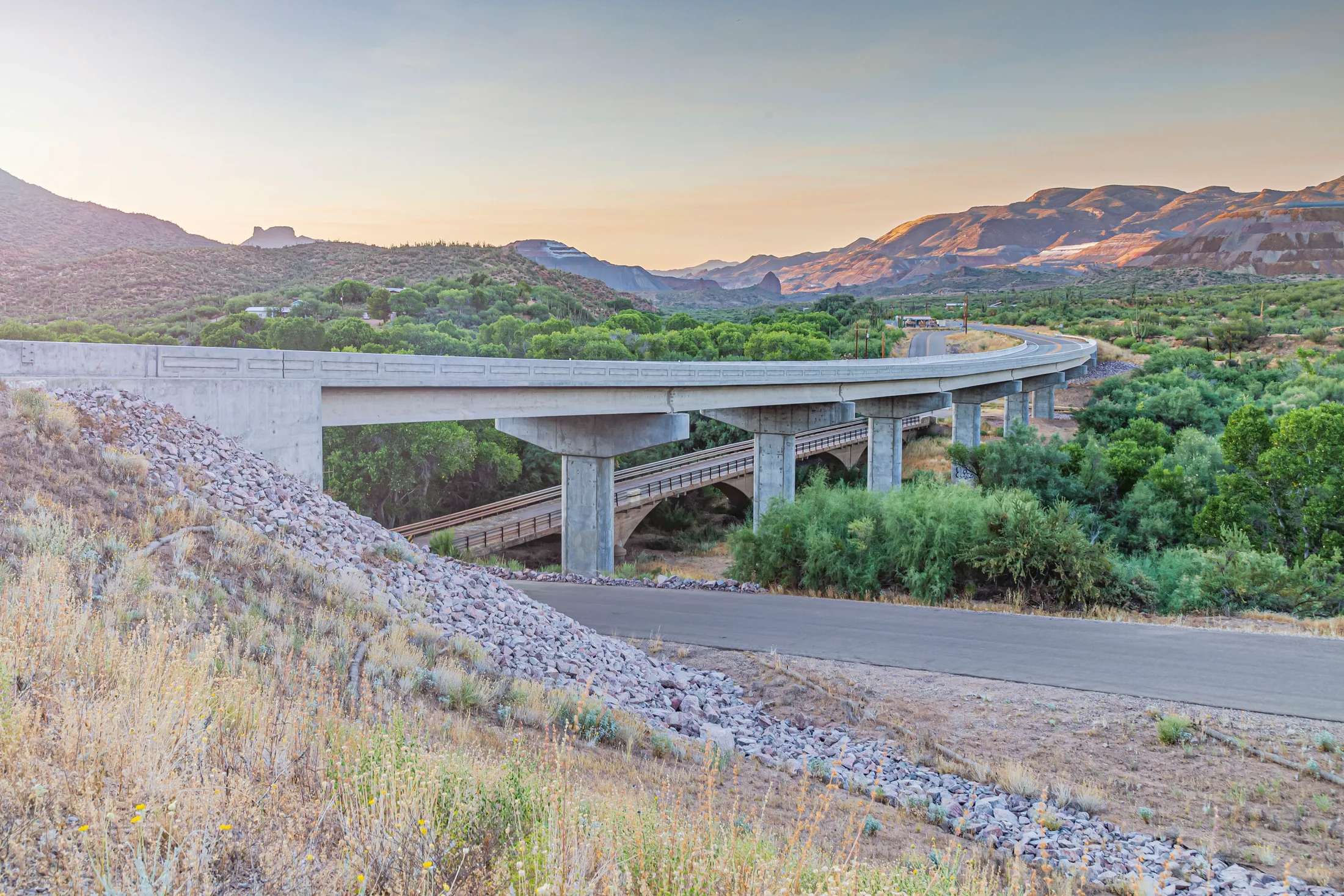 Mar (26) Bridge in Kearny AZ Bridge in Kearny AZ, architecture, a fine art photograph by Michael Joseph Baca, Casa de Baca Studios, Florence, Arizona