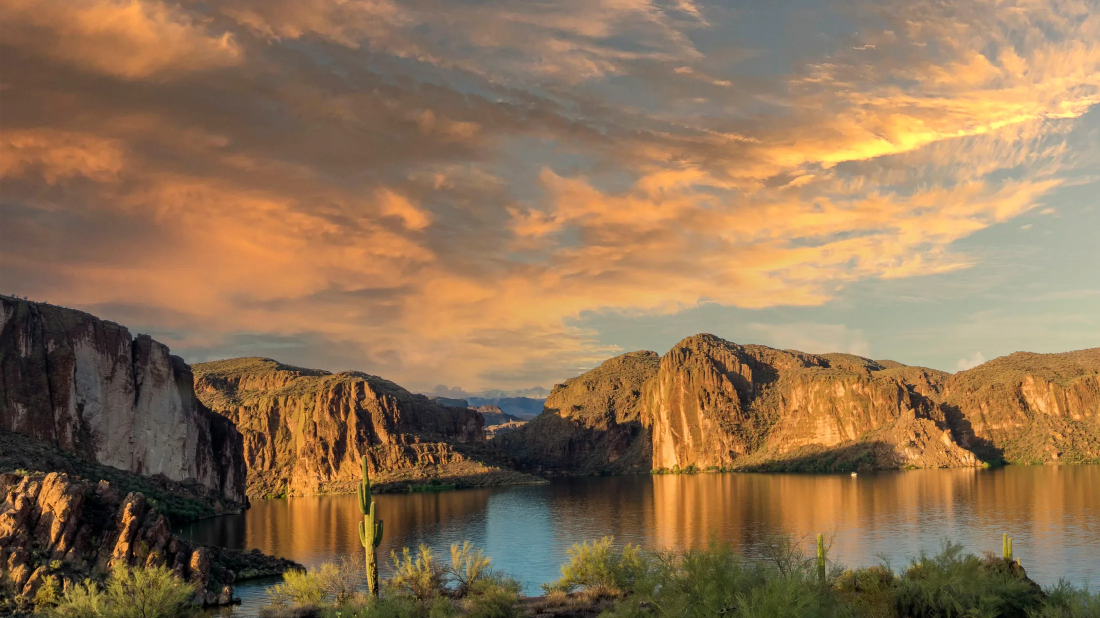 MBH (22) Canyon Lake Arizona Canyon Lake Arizona, ocean and lake and river and pier, a fine art photograph by Michael Joseph Baca