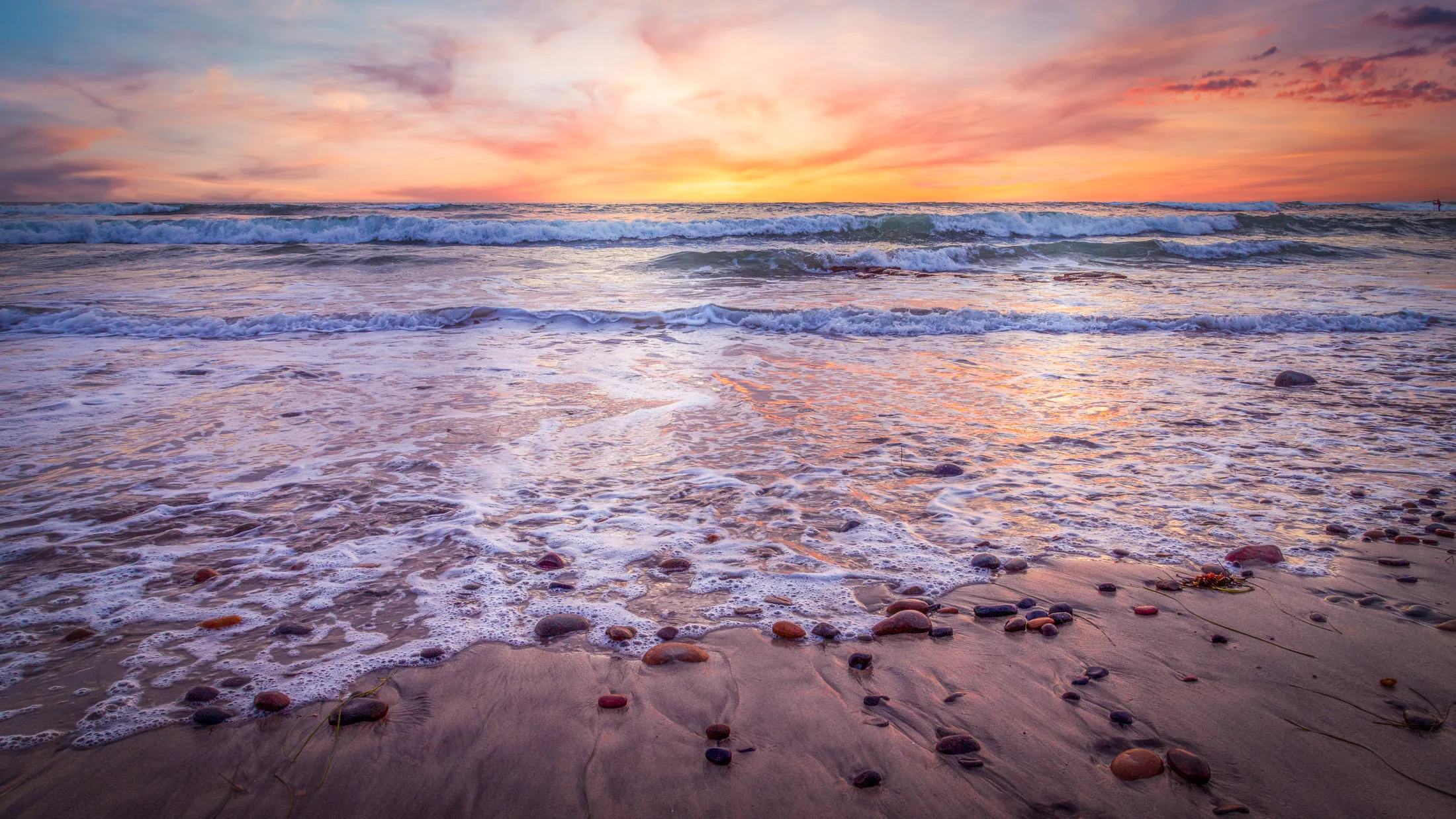 MBH (23) Carlsbad California Carlsbad California, ocean and lake and river and pier, a fine art photograph by Michael Joseph Baca