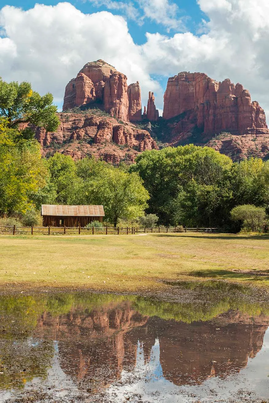 JA004 Cathedral Rock Reflection at Red Rock State Park Cathedral Rock Reflection at Red Rock State Park, landscape, a fine art photograph by Janell Evelyn Baca