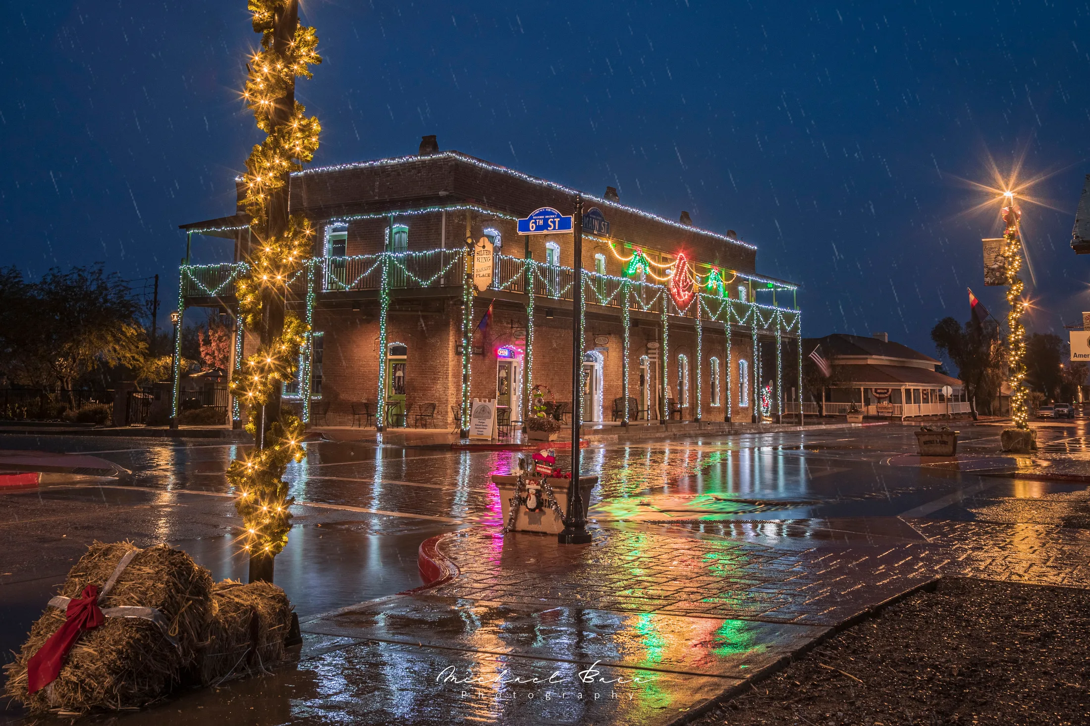 MAR (31) Christmas at the Silver King Hotel Florence AZ Christmas at the Silver King Hotel Florence AZ, architecture, a fine art photograph by Michael Joseph Baca