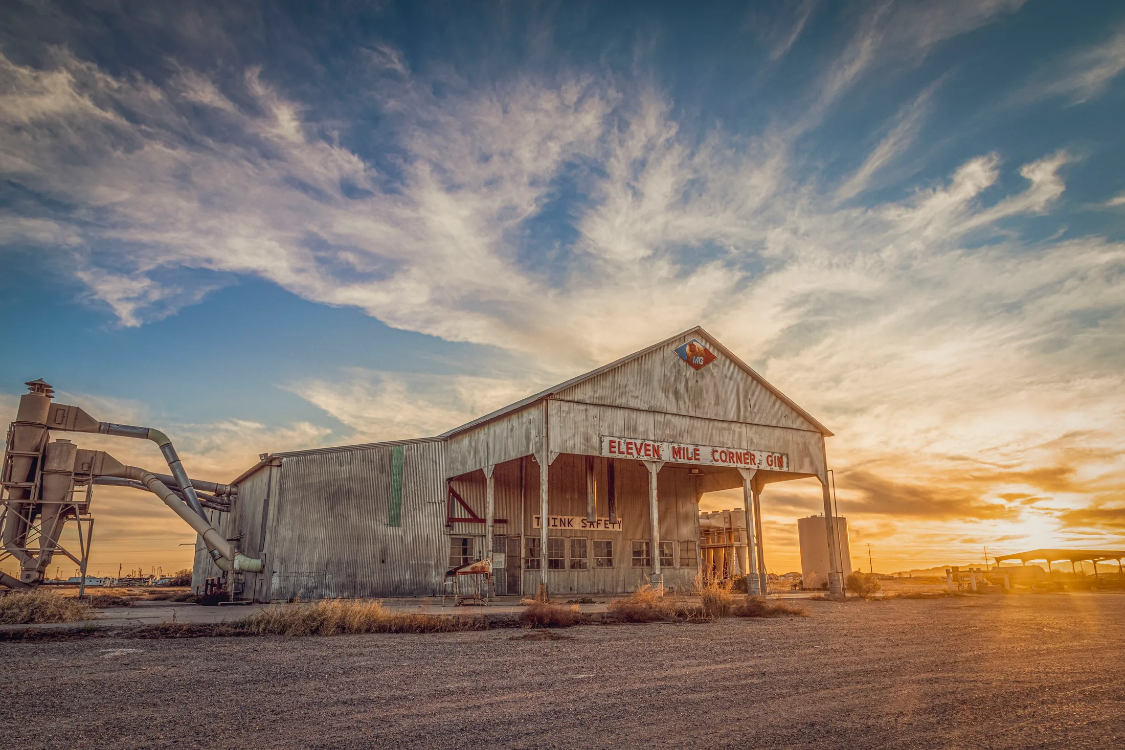 MAR (25) Cotton Gin at 11 Mile Corner AZ Cotton Gin at 11 Mile Corner AZ, architecture, a fine art photograph by Michael Joseph Baca