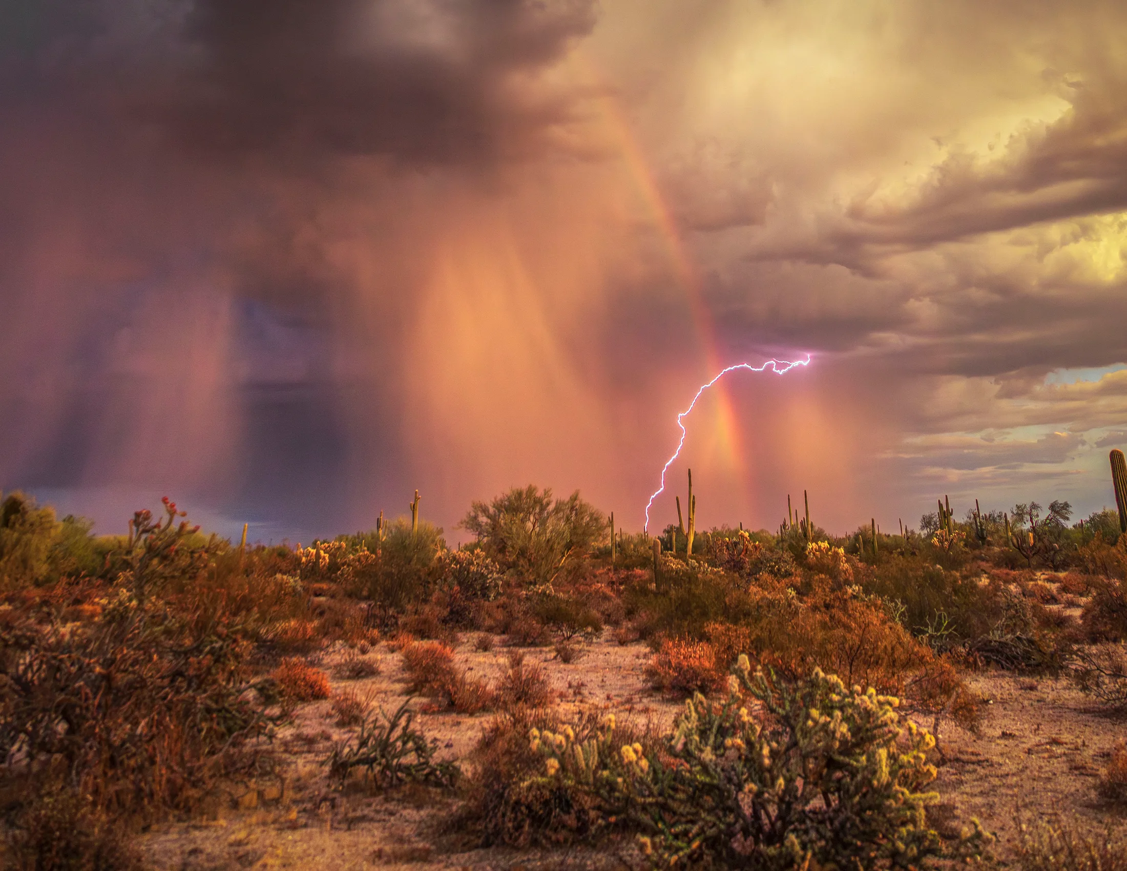 MST (42) Florence AZ Florence AZ, lightning, a fine art photograph by Michael Joseph Baca, Casa de Baca Studios, Florence, Arizona