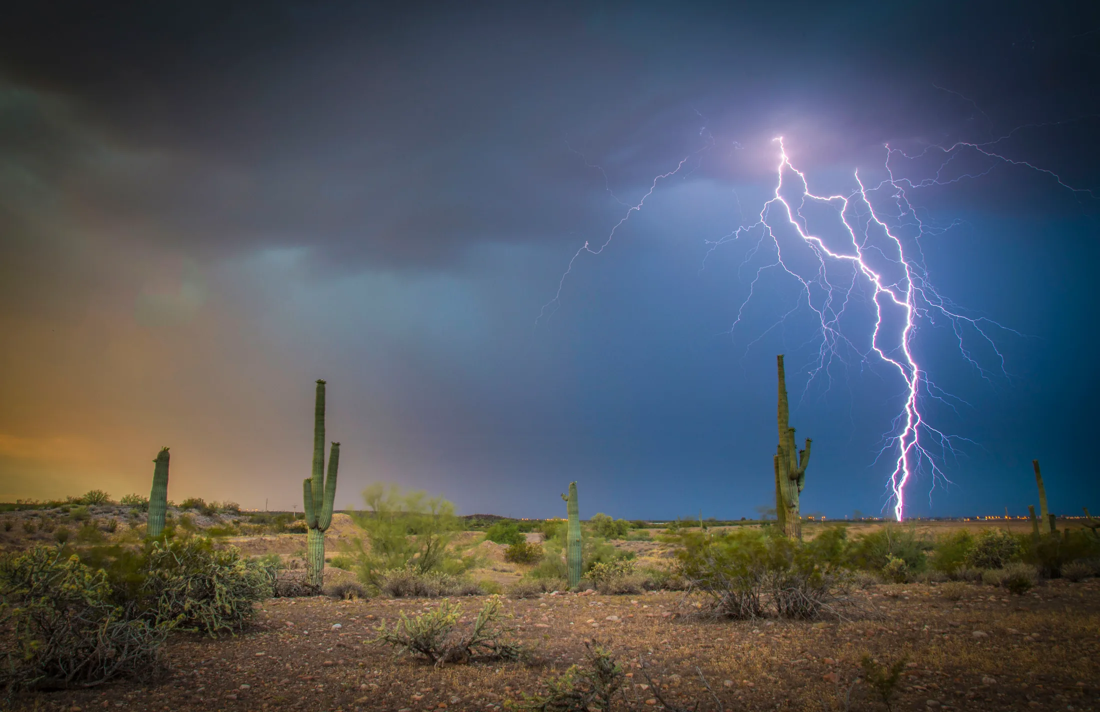 MST (9) Florence AZ Florence AZ, lightning, a fine art photograph by Michael Joseph Baca, Casa de Baca Studios, Florence, Arizona
