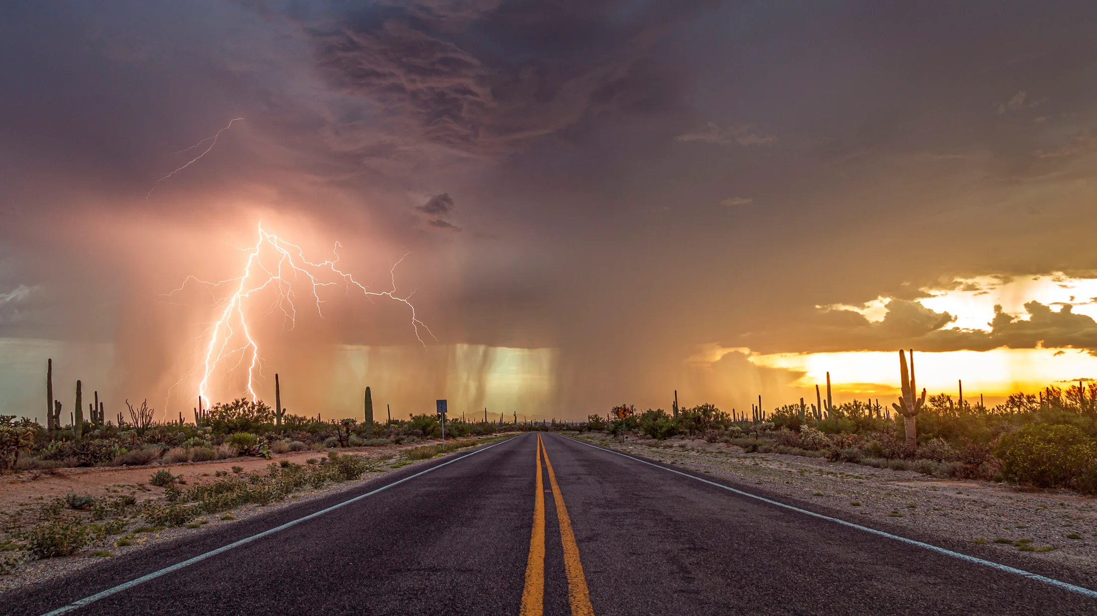 MST (37) Florence AZ Florence AZ, lightning, a fine art photograph by Michael Joseph Baca, Casa de Baca Studios, Florence, Arizona