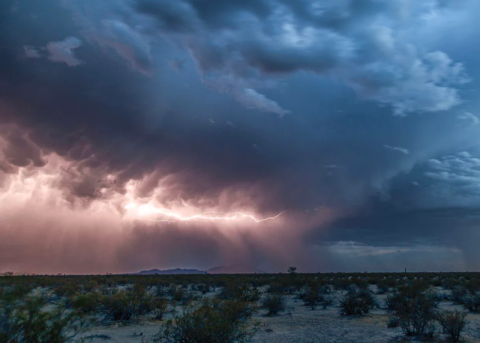 LJ036 Lightning off the 79 in Florence Lightning off the 79 in Florence, a fine art photograph by Janell Evelyn Baca, Casa de Baca Studios, Florence, Arizona