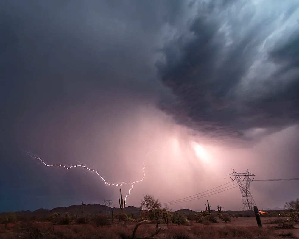 LJ048 Lightning Skeleton Drifting Hwy 60 near Peralta Lightning Skeleton Drifting Hwy 60 near Peralta, a fine art photograph by Janell Evelyn Baca
