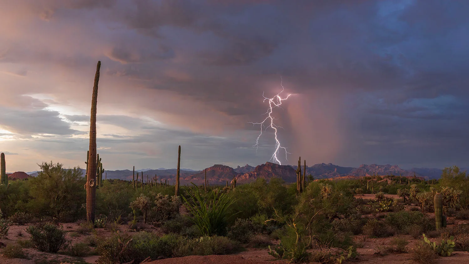 LJ058 Sunset Lightning at the Buttes LJ058 Sunset Lightning at the Buttes by Janell Evelyn Baca, Casa de Baca Studios, Florence, Arizona