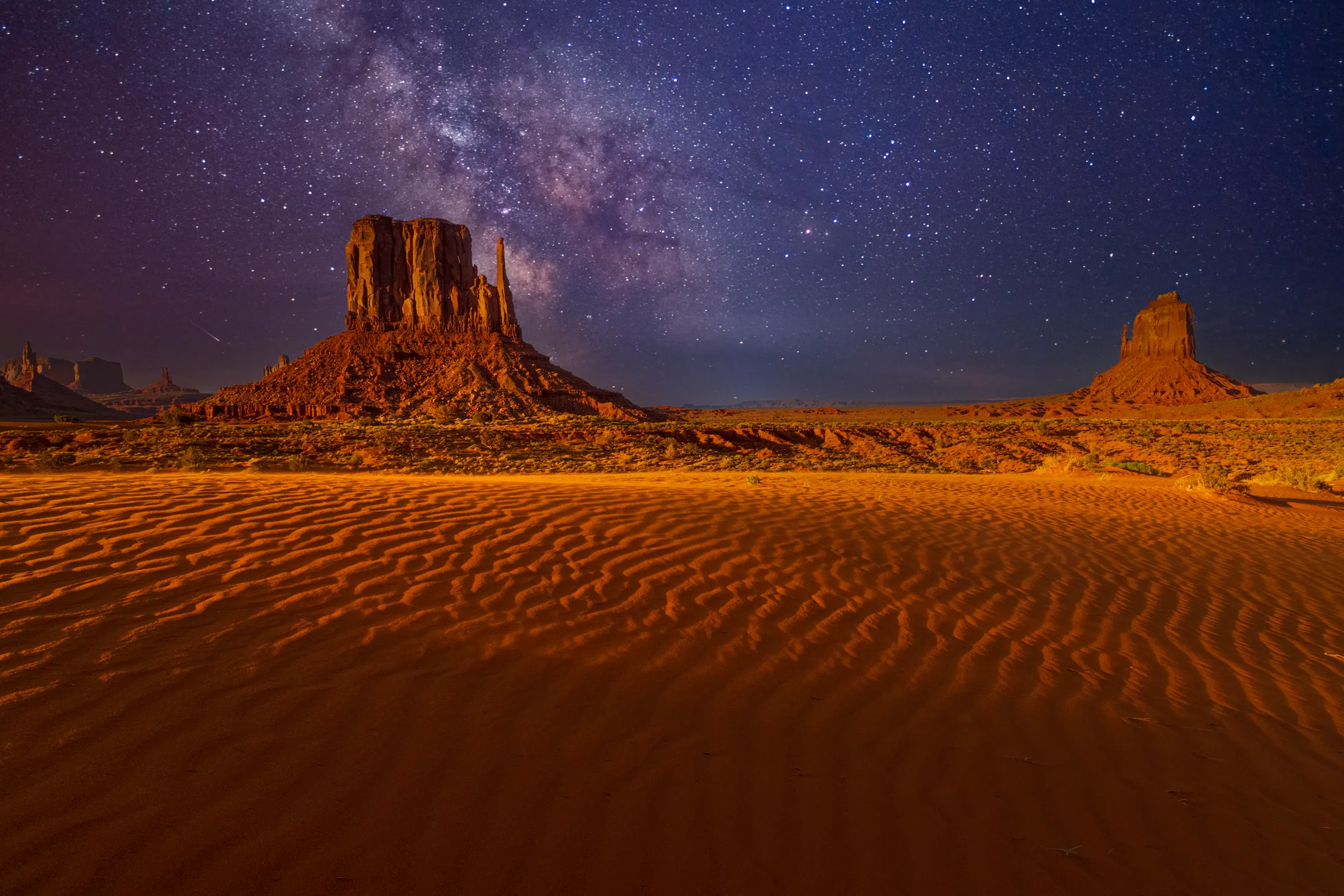 MMY (18) Milky Way at Monument Valley Milky Way at Monument Valley, a fine art photograph by Michael Joseph Baca, Casa de Baca Studios, Florence, Arizona