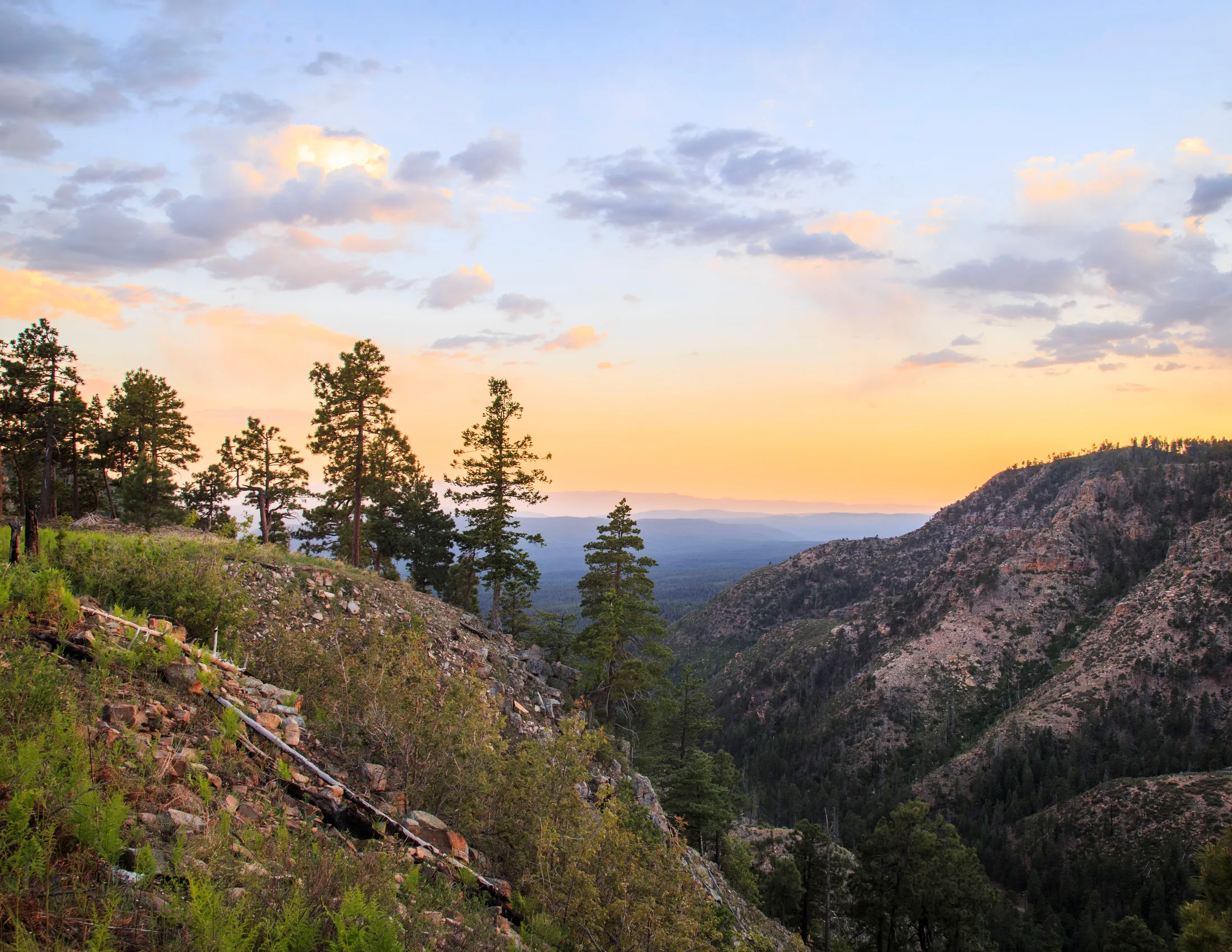 MSS (16) Mogollon Rim Payson Arizona Mogollon Rim Payson Arizona, sunset and sunrise, a fine art photograph by Michael Joseph Baca
