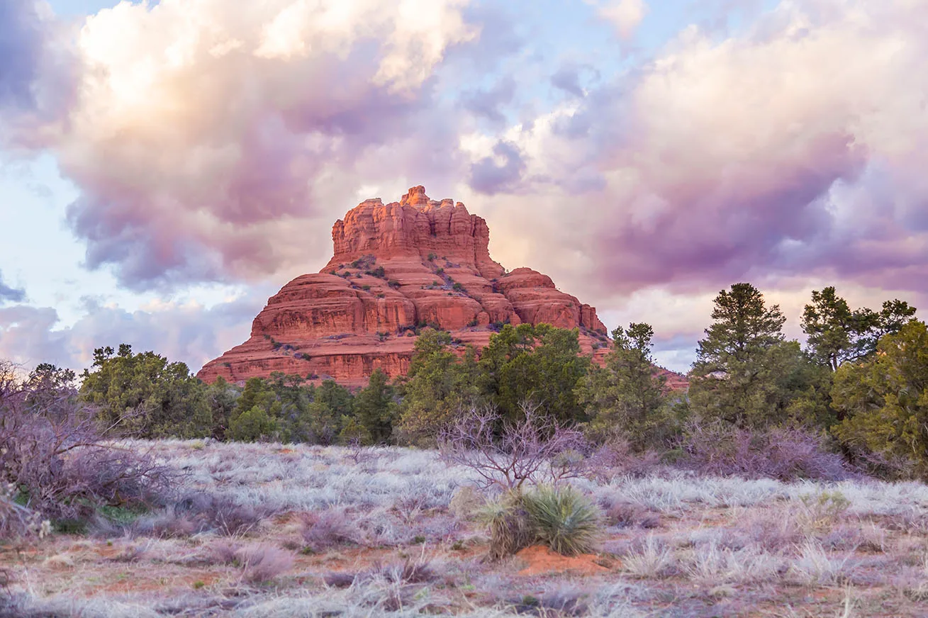 MSS (20) Bell Rock Sedona Arizona MSS (20) Bell Rock Sedona Arizona, sunset and sunrise by Michael Joseph Baca, Casa de Baca Studios, Florence, Arizona