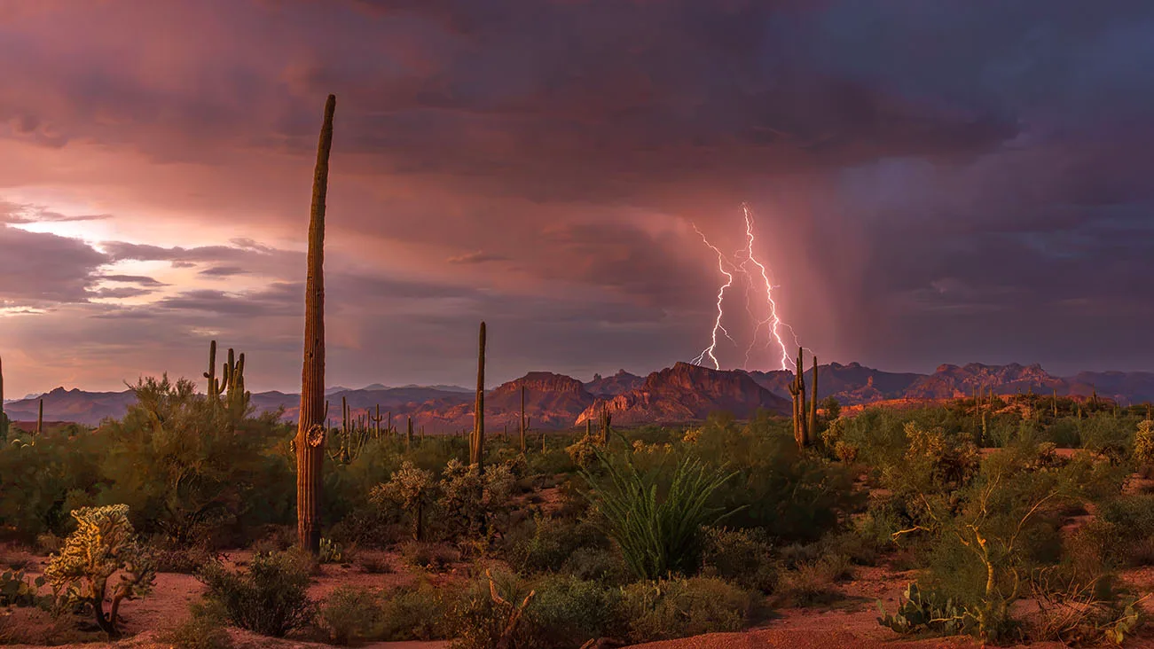 MST (78) Buttes Lightning Florence Arizona MST (78) Buttes Lightning Florence Arizona by Michael Joseph Baca, Casa de Baca Studios, Florence, Arizona