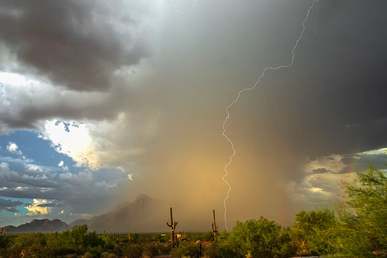 MST (84) Picacho Peak State Park MST (84) Picacho Peak State Park, lightning by Michael Joseph Baca, Casa de Baca Studios, Florence, Arizona