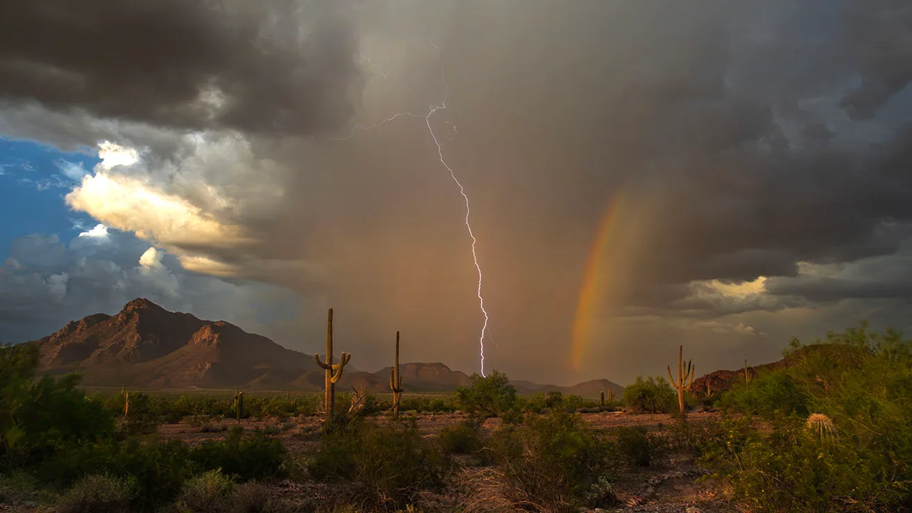 MST (85) Picacho Peak State Park MST (85) Picacho Peak State Park, lightning by Michael Joseph Baca, Casa de Baca Studios, Florence, Arizona