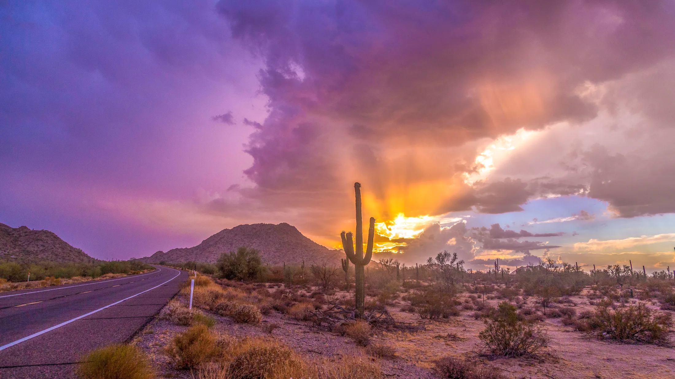 MSS (3) Near Casa Grande AZ Near Casa Grande AZ, sunset and sunrise, a fine art photograph by Michael Joseph Baca