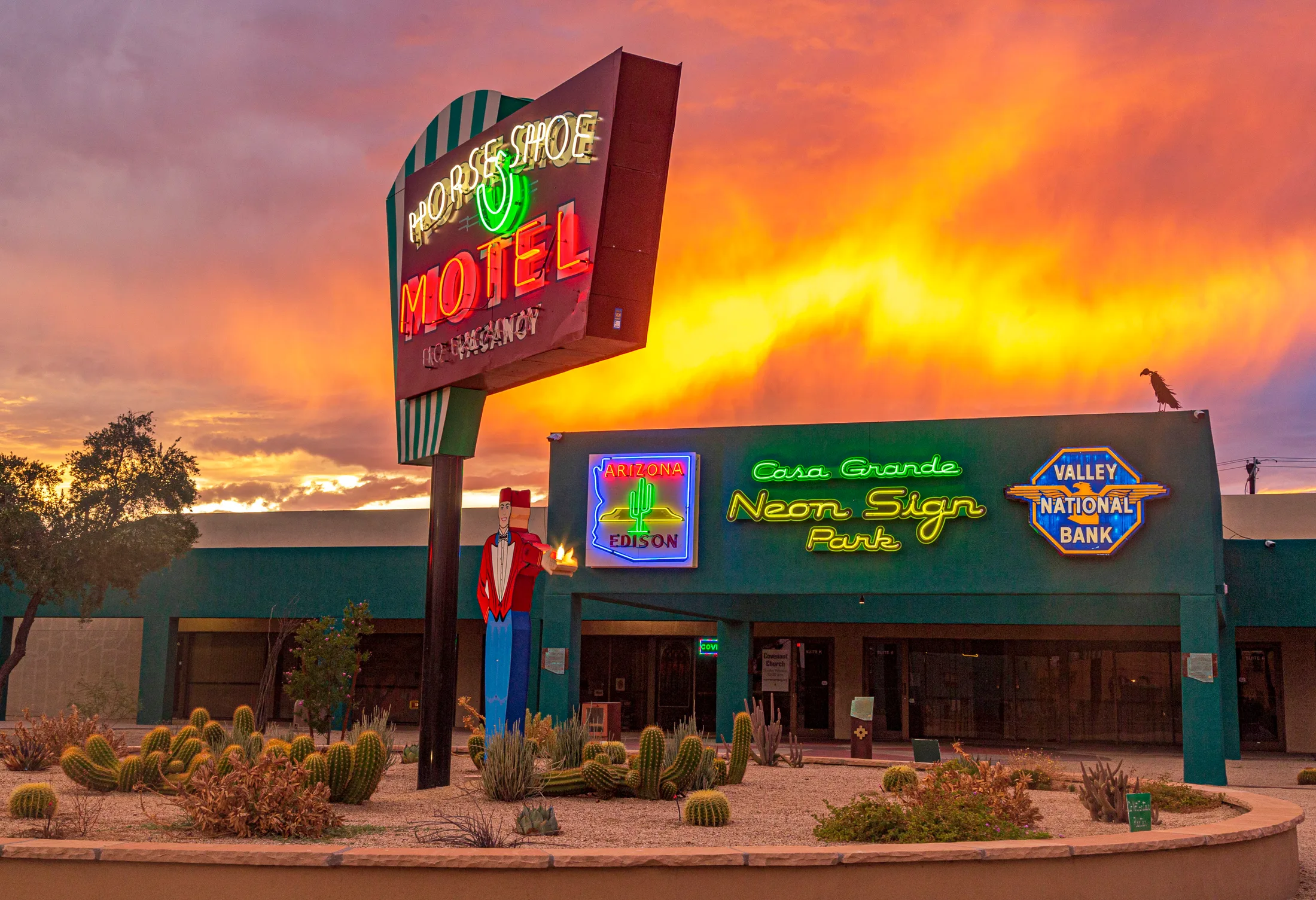 Neon (3) Neon Sign Park Casa Grande AZ Neon Sign Park Casa Grande AZ, a fine art photograph by Michael Joseph Baca, Casa de Baca Studios, Florence, Arizona