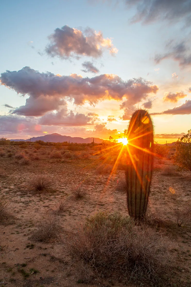 JS033 Newman's Peak sunset Newman's Peak sunset, a fine art photograph by Janell Evelyn Baca, Casa de Baca Studios, Florence, Arizona