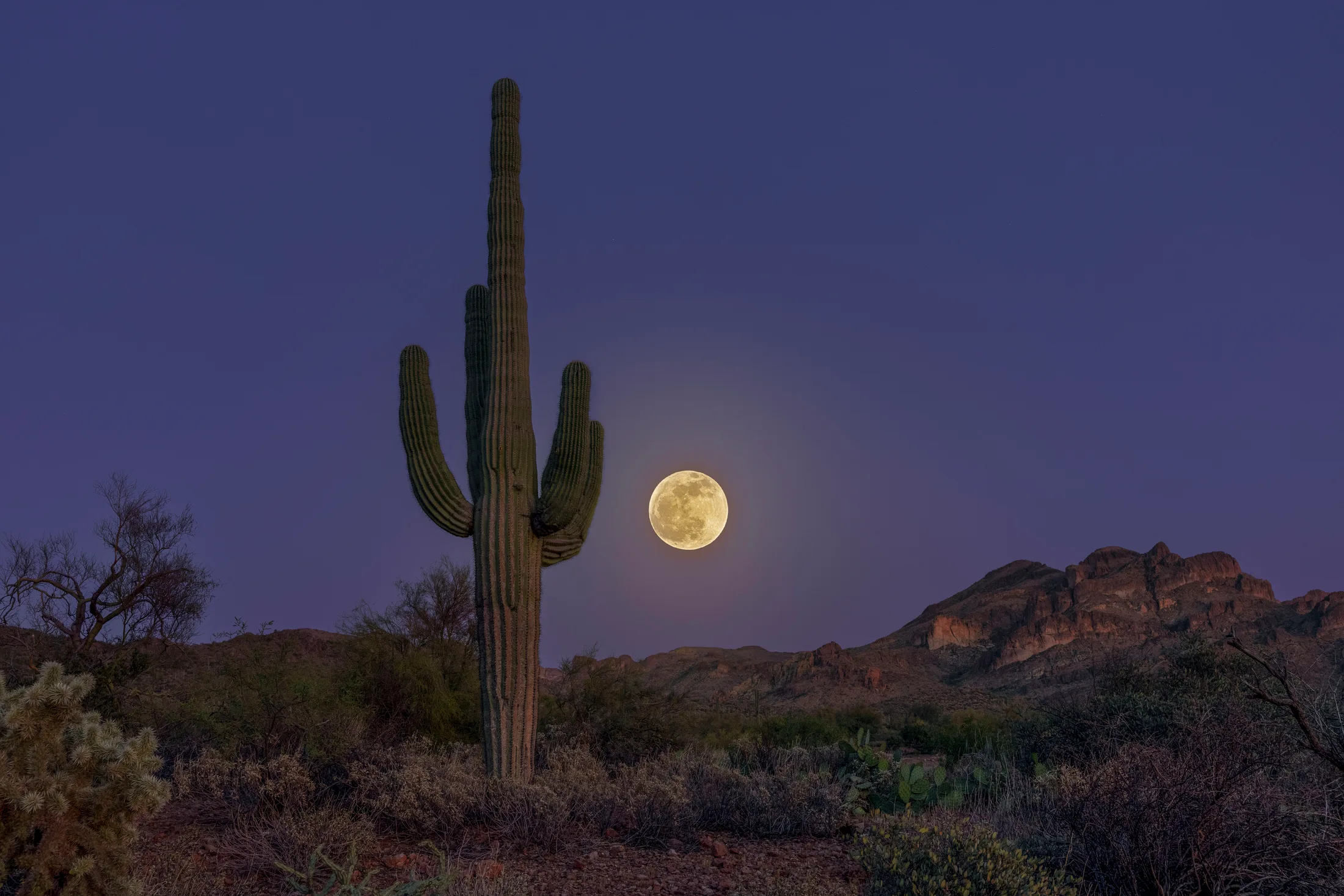 MMN (35) Peralta AZ Peralta AZ, moon, a fine art photograph by Michael Joseph Baca, Casa de Baca Studios, Florence, Arizona