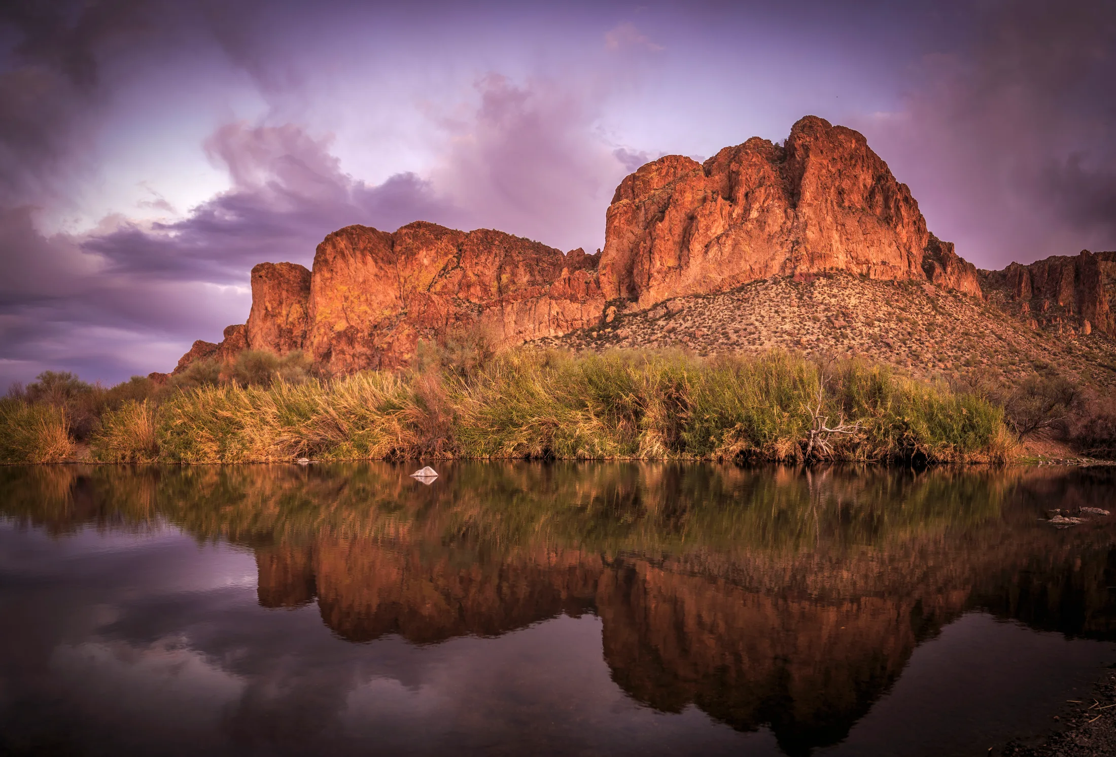 MSS (13) Salt River AZ Salt River AZ, sunset and sunrise, a fine art photograph by Michael Joseph Baca, Casa de Baca Studios, Florence, Arizona