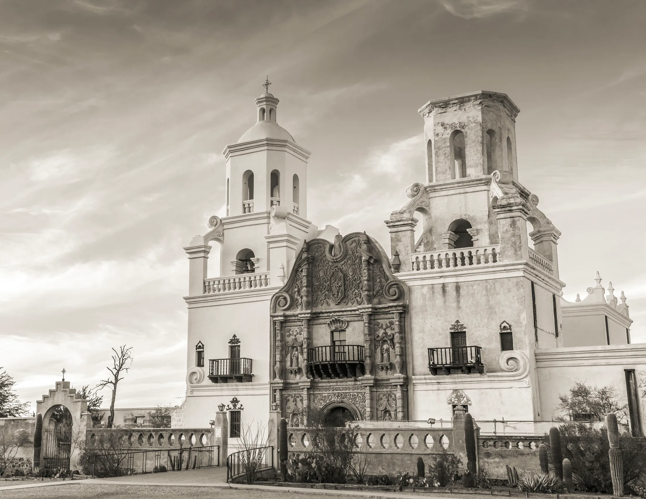 MAR (8) San Xavier del Bac Mission Tucson AZ San Xavier del Bac Mission Tucson AZ, architecture, a fine art photograph by Michael Joseph Baca