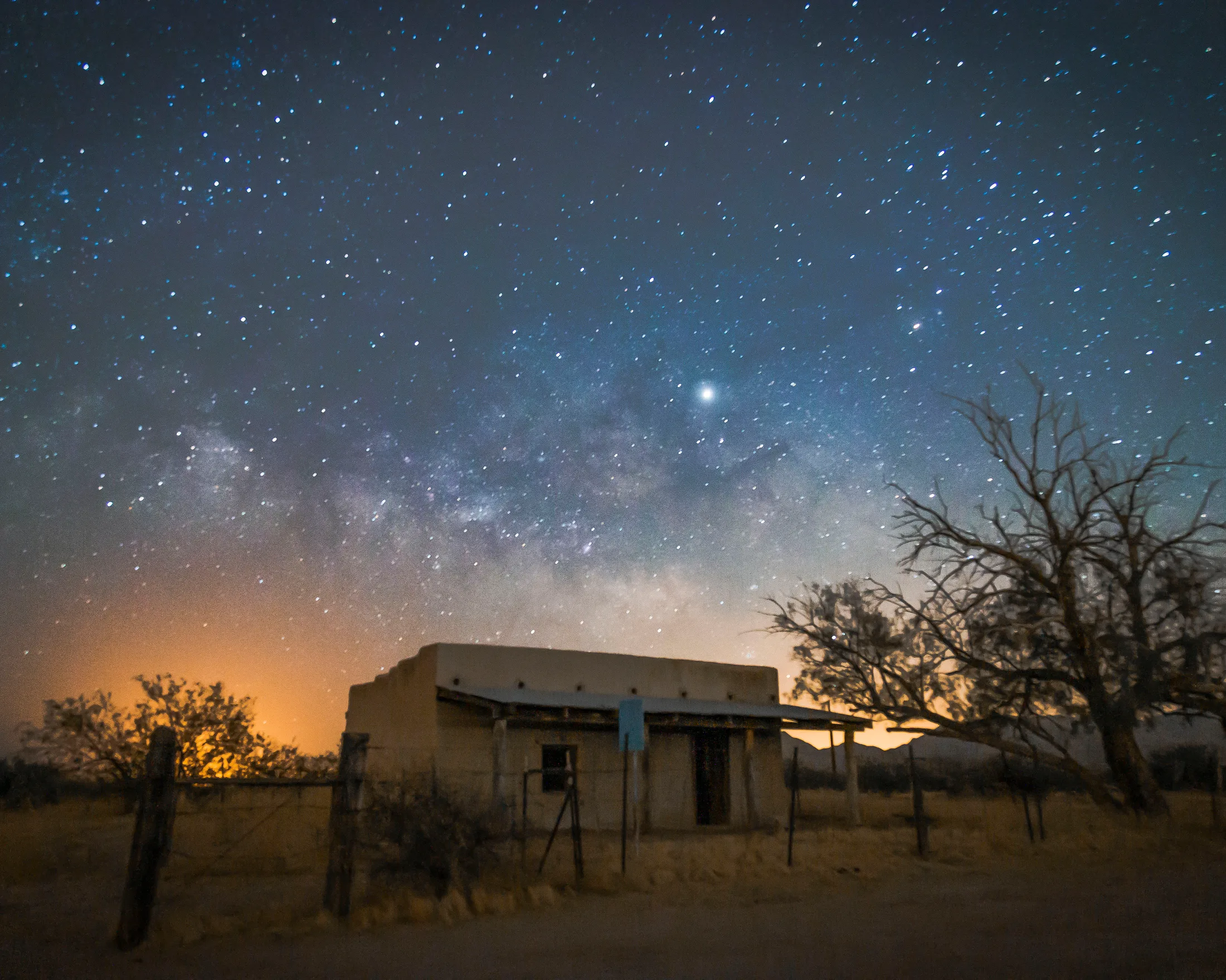 MMY (1) Stagecoach Stop Eloy AZ Stagecoach Stop Eloy AZ, milky way, a fine art photograph by Michael Joseph Baca, Casa de Baca Studios, Florence, Arizona