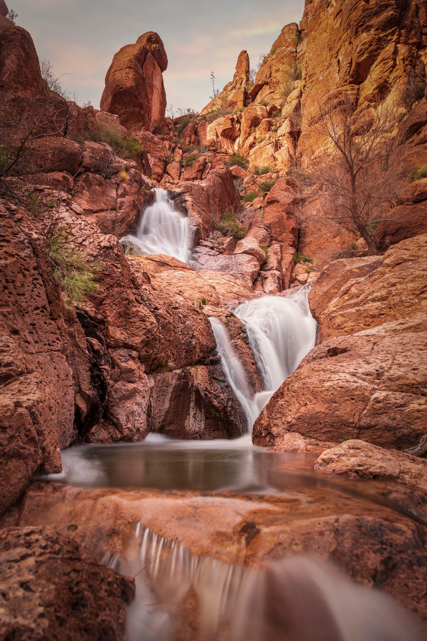 MWF (2) Superior AZ waterfall Superior AZ waterfall, ocean and lake and river and pier, a fine art photograph by Michael Joseph Baca
