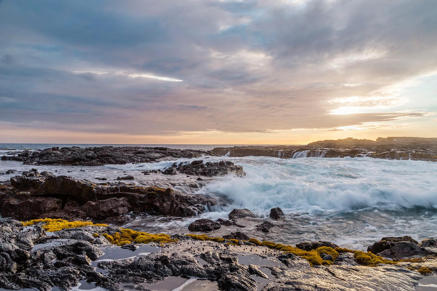 JW020 Wawaloli Beach Tide Pools Wawaloli Beach Tide Pools, ocean and lake and river and pier, a fine art photograph by Janell Evelyn Baca