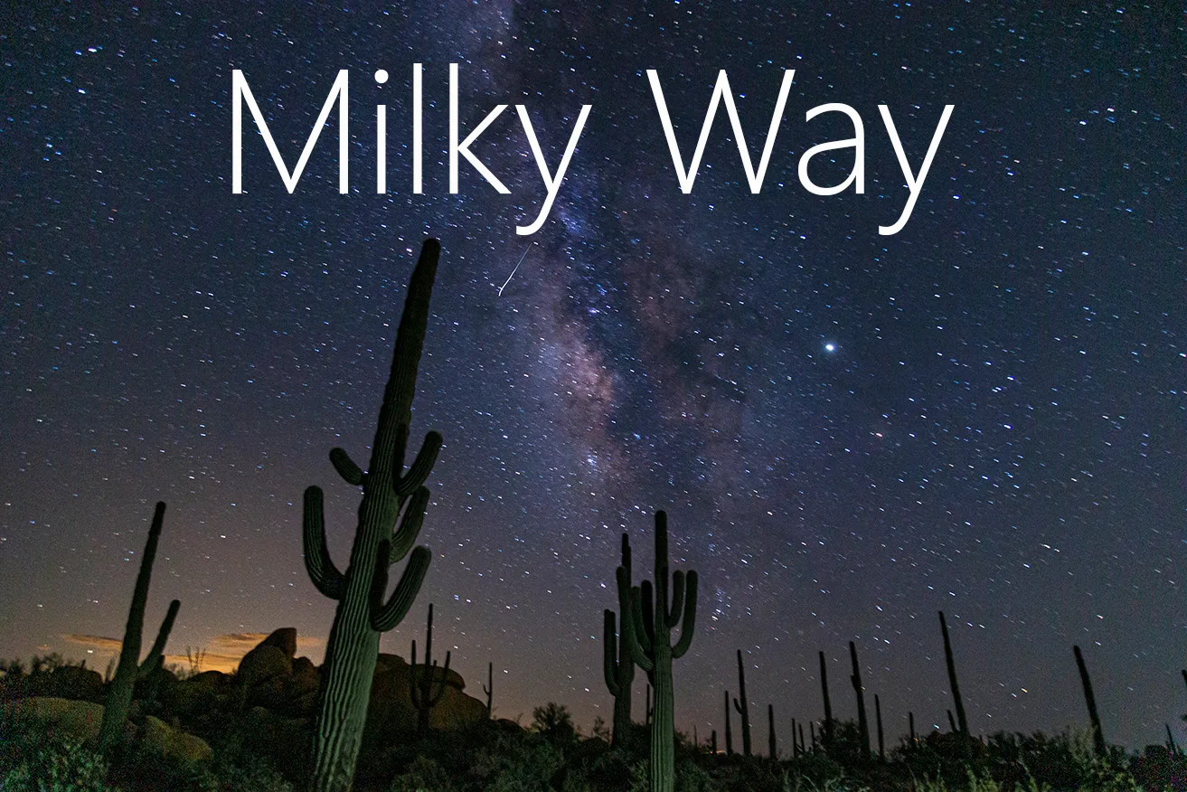 JK001 Milky Way at Joshua Tree National Forest, a fine art photograph by Janell Evelyn Baca