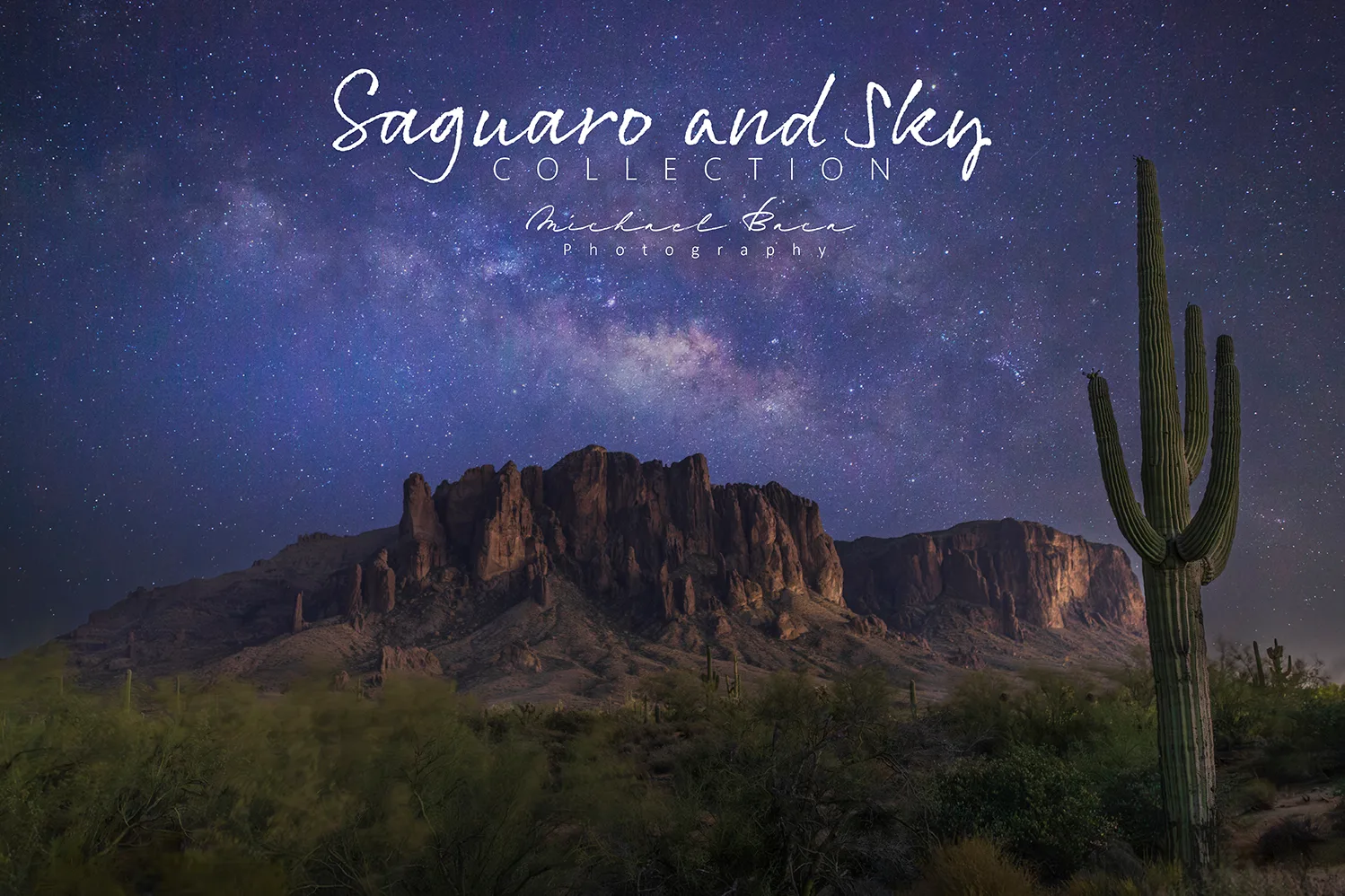 Saguaro & Sky, a series by the photographer, Casa de Baca Studios